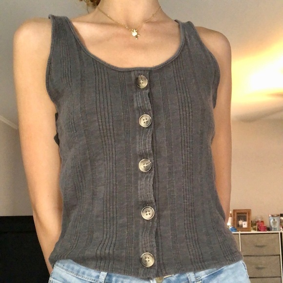 American Eagle gray top - Picture 3 of 4